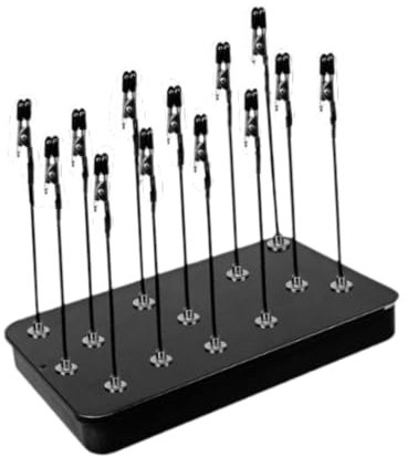 F Fityle Alligator Clips Paint Stand Base Alligator Clip Set Modeling Tool Model Spray Paint Alligator Clamp for Card Photo DIY Model, Black