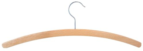 HAGSPIEL Kleiderbügel aus Buchenholz, Einfachbügel lackiert, 42 cm lang, sehr platzsparend, mit verzinktem Schraubhaken Made in Austria (EU) Standard (30, Standard lackiert)