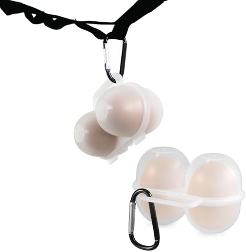 TREABEAR 2 cajas de huevo de plástico portátil para huevos de viaje para huevos