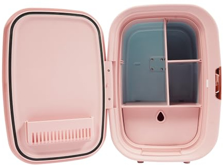 Wulimasun Mini Frigo,12l Cosmétiques Rouge à Lèvres Réfrigérateur Stockage Réfrigérateur Cosmétiques de Beauté à la Maison, Mini Réfrigérateurs Pour Boissons (Rose)