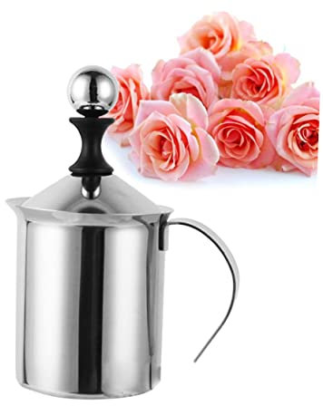 VALICLUD Schiumatore Per Latte Manuale Rete Da Pompa in Acciaio Per Latte Caraffe Portatili Per Caffè Cappuccions