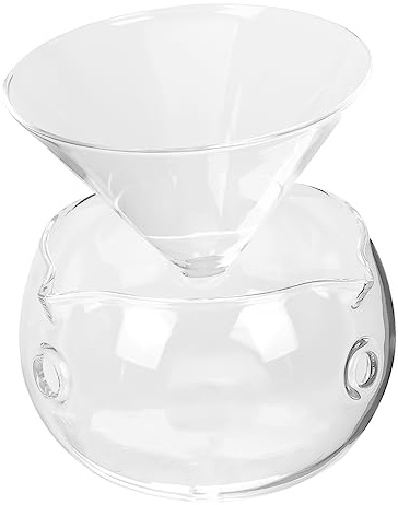 CONGARTENO Glass Caviar Chiller Server and Glass Salad Bowl Set Ice Chamber Small Food Serving Bowl for Household Kitchen and Cocktail Bar for Cold Dishes