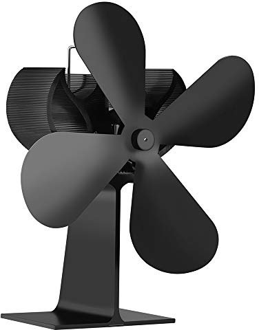 Ventola per stufa a legna alimentata a calore, 203 CFM, migliora l'efficienza del riscaldamento, autoalimentata da energia termica, bassa temperatura di attivazione di 40 ℃, funzionamento 50-370 ℃