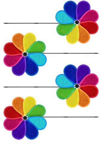 Qkbuza Outdoor Wind Spinner | Wind Sculptures and Spinners - Sparkly Reflective Windmill Ornament Bird-Proof Weather-Resistant for Porch Poolside Farmhouse Lawn