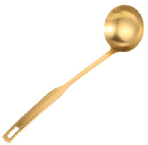 Ipetboom Thickened Stainless Steel Ladle Hot Pot Ladle Soup Serving Spoon for Asian Soup Noodle Spoons