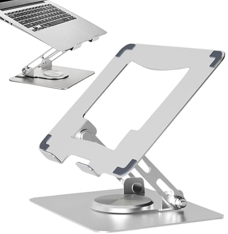 Laptopstativ för skrivbord – hållare för surfplatta | material justerbar vinkel, bärbar design, ergonomisk användning, idealisk för bärbar dator, skrivbord, klassrum, vardagsrum, sovrum, resor, hem