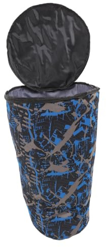 Afrikanische Trommeltasche 12 Zoll, Blaues Tarnmuster, 1 Stück | Doppelträger Design, Oxford Stoff mit Pvc, Großvolumig und Atmungsaktiv Zufällige Farbe