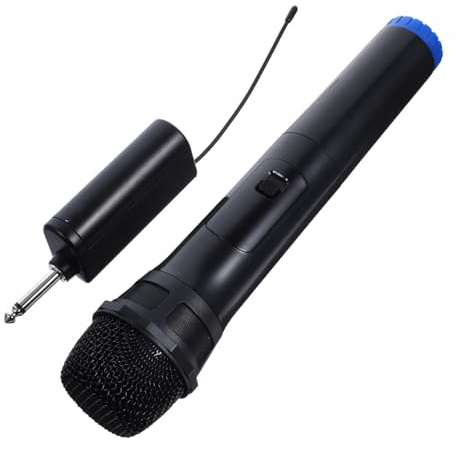 UTHCLO Microfono Wireless Portatile Microfono Professionale Nero Plastico Resistente con Connessione senza Fili e Suono Chiaro per Karaoke e Eventi di Danza Domestici