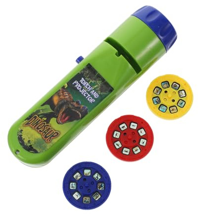 MOLUCKFU Jouet De Projection De Dinosaure Interactif Pour Garçon Et Filles, Taille Compacte, Lampe De Poche à Projection, Motifs Colorés, Éveil Et Apprentissage, Jouet Éducatif Pour Chambre Et Voyage,