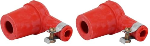 cyclingcolors antiparasite silicone rouge caoutchouc universel capuchon de bougie moto scooter tondeuse tracteur mobylette (Lot de 2)