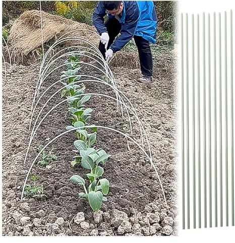 JCWGLY Cerchi da Giardino Cerchi per Tunnel da Giardino in Fibra di Vetro per Aiuole Rialzate - Archi per Serre per Copertura di File, Tunnel di Coltivazione E Reti da Giardino(4mm-130cm/51.2in)