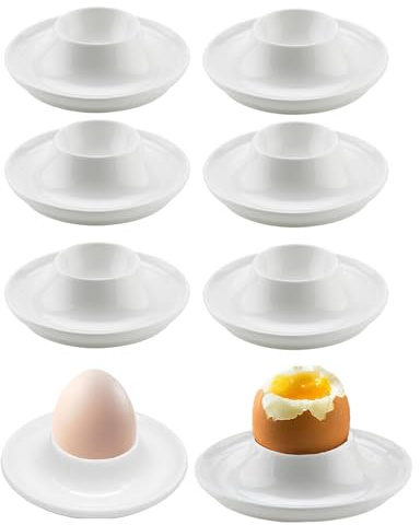 Coquetier Oeuf,6 PCS Porte Oeuf,Support Oeuf a La Coque,Portable Ronde Oeuf Tasses Porte,Coquetier Oeuf Empilables,pour Oeufs Durs et Durs Allant,pour Petit Déjeuner,Ronds avec Base pour Cuisine.