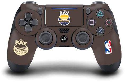 Head Case Designs Officially Licensed NBA Brown Design Golden State Warriors Logo Vinyl Sticker Gaming Skin Decal Cover Compatible With Sony PlayStation 4 PS4 DualShock 4 Controller