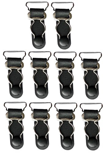 Sharplace 10er Pack Schnuller Clips Metallklammern Schnullerhalter Clips KinderKinderlätzchen Spielzeughalter
