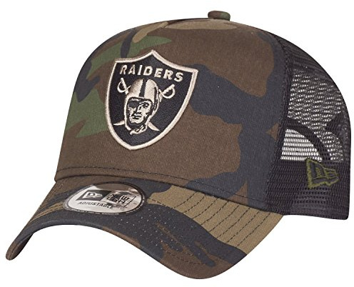 New Era Verstellbare Trucker-Kappe – Las Vegas Raiders Wood Camo, Oakland Raiders, One Size