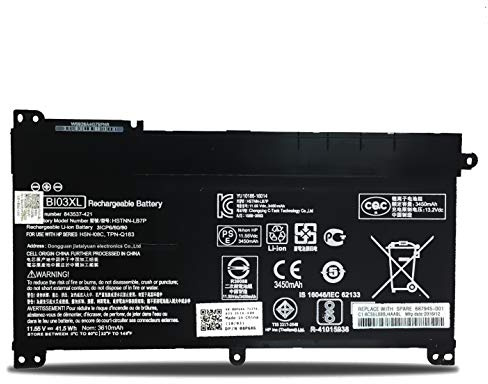 BI03XL Batterie pour HP ProBook X360 11 G1 G2 EE Stream 14-AX 14-CB 14-DS Pavilion X360 13-U M3-U 13-u001nf 13-u002nf 13-u004nf 14-ax001nf 14-ax005nf 14-ds0001nf 14-ds0004nf 14-ds0006nf B103XL ON03XL