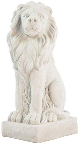 XXL lejon skulptur figur staty trädgård hus antik stil trädgård dekoration 75cm portvakt