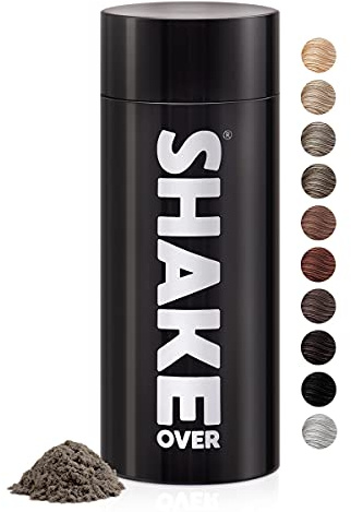 SHAKE OVER Veganes Streuhaar zur Haarverdichtung, Zink angereicherte Fasern | Schütthaar für Frauen und Männer, 30g, Ash Blonde, vegane Zink-Fasern, hochwertiges Schütthaar, Made in Europe