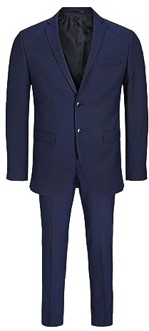 Jack & Jones JPRSOLARIS Traje Super Slim Fit Blazer y Pantalón Hombre, Azul Medieval, 54