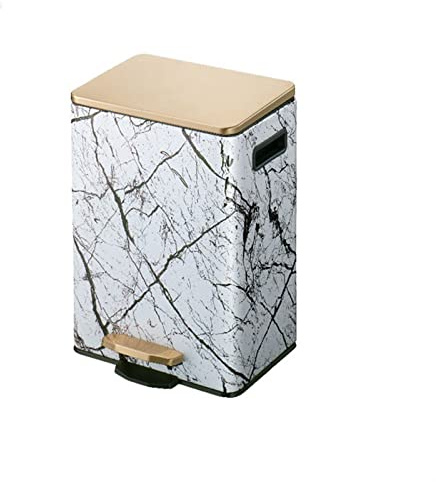 TOMYEUS Poubelle de Salle de Bain Poubelle de Grande capacité 9L/12L/21L Cuisine Salon Poubelle à pédale de Haute qualité Seau de Stockage de déchets en Acier Inoxydable Corbeille (Size : 12L)
