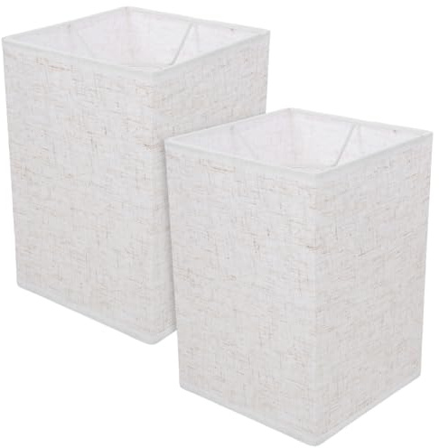 Pantalla de lino E27: 2 Piezas Pantallas De LáMpara De Mesita De Noche Modernas De Lino, 20X14X14 Cm, FáCil InstalacióN, Ideal Para LáMparas De Techo, Pared, Mesa Y Pie