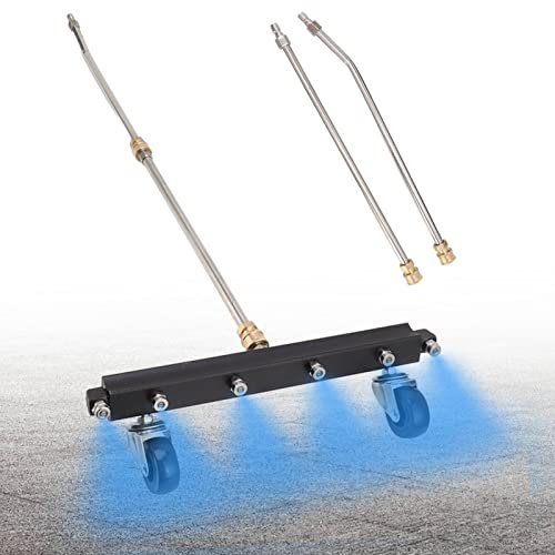 Jiawu Unterwagenreiniger, 14 Oberflächenreiniger, 6 Düsen Unterwagen-Hochdruckreiniger, Autowaschwasserbesen mit Verlängerungsstäben, geeignet für die Reinigung von Fahrgestellen, 4000 PSI