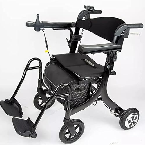 Andadores con Ruedas Andadores eléctricos con Ruedas Andador con Ruedas, Patinete para Ancianos, Silla de Ruedas eléctrica Plegable, Silla de Ruedas Ligera, Carrito con batería de Litio para Ancianos