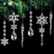Lot de 16 Décorations en Cristal pour Sapin de Noël, Acrylique Flocon de Neige Glaçons de Noël, Arbre de Noël Ornements de Flocons de Neige Suspendus pour Nouvel an, Décoration d'hiver