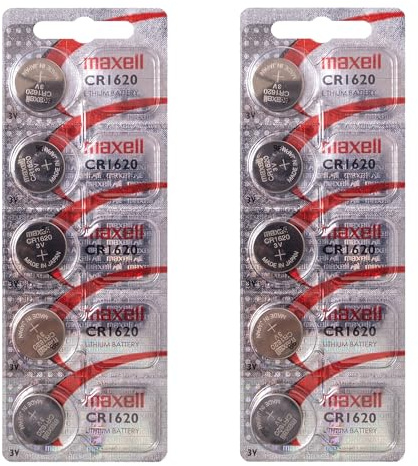 Maxell 10 x CR1620 3V Lithium Knopfzellen