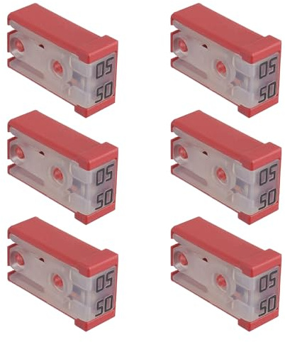 EPLZON 50A 32V Mini Schlitz Automotive MCASE geformte Patronen Sicherung Kit (Packung 6pcs, 50A)