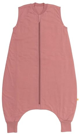 schlummersack Schlafsack mit Füßen ganzjährig 2.5 Tog 120 cm Pastellrosa | Kinder Schlafsack mit Beinen für eine Körpergröße 120-130cm | Ganzjahres Füßen 2.5 Tog