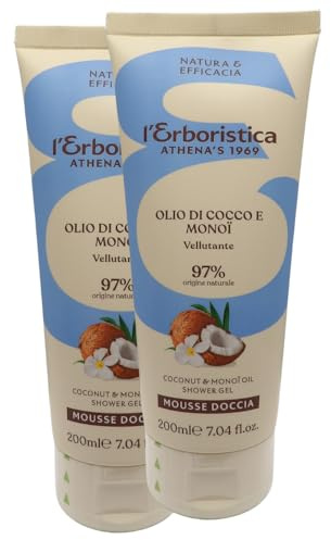 2x Mousse Doccia, Vellutante e Idratante. Olio di Cocco 200ml