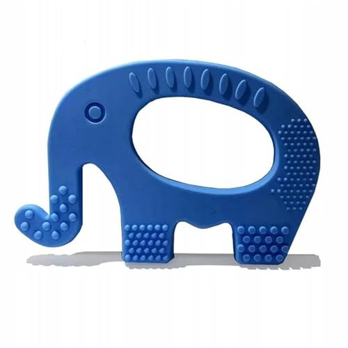 Beissring für babys Elefant Blau