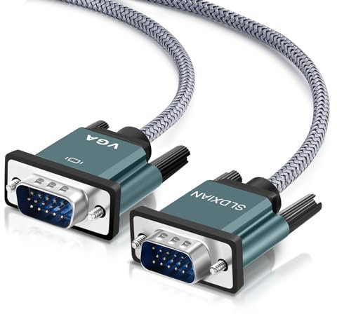 SLDXIAN VGA Kabel, Stecker auf Stecker 15-polig, Full HD 1080P für Computer, Monitor, TV, Beamer (2M)