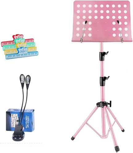 Soporte for partituras de doble uso Soporte for libros de escritorio con bolsa de transporte portátil Clip for carpeta de partituras Soporte for proyector Soporte for tableta y libro Soporte for músic