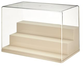 Display Case for Minifigures Action Figures Blocks, Display Box for PopMart Sonny Angel Figures with Three Layers of Stairs, Gifts for Minifigure Collectors Lovers (Small Size)