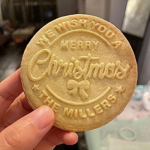 Weihnachts-Keksstempel, Themen-Plätzchen-Stempel, individuelle Weihnachts-Keks-Stempel, Prägung, individuelle Weihnachtsplätzchen-Stempel mit Nachnamen