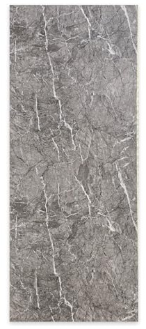 Display Guru PVC Wood Waterproof T & G Decorative Cladding Wet Wall Panels Kitchen Shower Media (Castle Grey Marble)