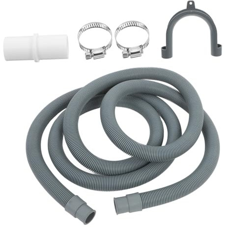Generic Washing Machine Drain Hose Kit 2.5m Portable Dishwasher Drain Extension Hose with 1 Adapter 2 Hose Clamps