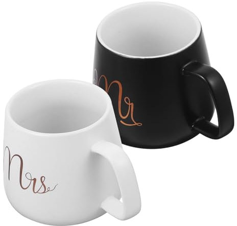 PAMINGONO Set Di Tazze in Ceramica Per Coppie Tazza Per Anniversario Con Coperchio Novità Per Matrimonio Ufficio Tazza Per Acqua
