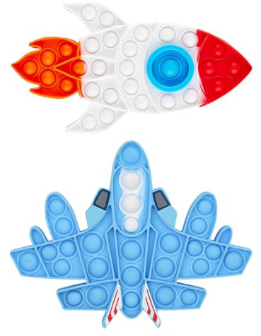 2 Packs Pop It Fidget Toys, Pop Bubble Fidget Toy, Sensorisches Fidget Spielzeug, Push Bubble Sensory Toy, Antistress Spielzeug für Kinder und Erwachsene, Kindergeburtstag Gastgeschenke