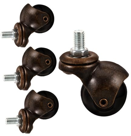 Cabilock 4pcs 1.5 Inch Heavy Duty Swivel Caster Wheels for Office Chairs Compatible Hardwood Floors and Carpets Replacement Wheel Kit Screw Mount