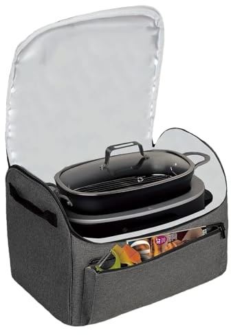 Walopola Slow Cooker Bags - Cook Pot Carrier Slow Cooker Travel Bag | Leakproof Portable Tote with Accessory Pocket, Easy Clean Lining Case for Outdoor Picnic Family Gathering Camping