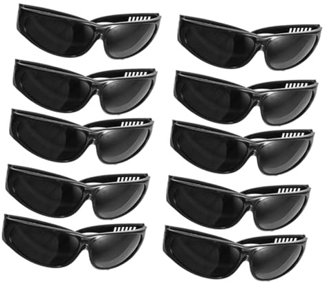 NIYANGLE 10 Pairs Protective Welding Goggles Lightweight Eye Protector for Electric Gas Welding Cutting Grinding with Bendable Temples for Comfortable Industrial Use