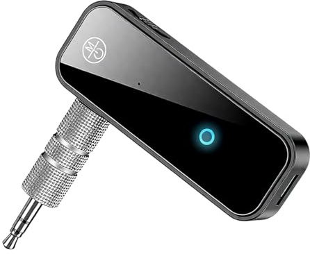 Tomedeks 1 Stück Bluetooth Adapter Auto, Klinke Bluetooth Empfänger für Autoradio/Stereoanlage/Headset