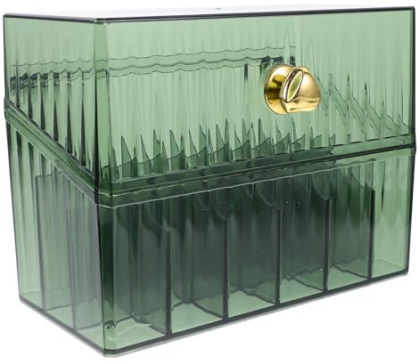TOYANDONA Organizador de Lápices Labiales de Pet de Escritorio Verde Transparente Soporte Ligero y Decorativo para Maquillaje en Escritorio o Tocador