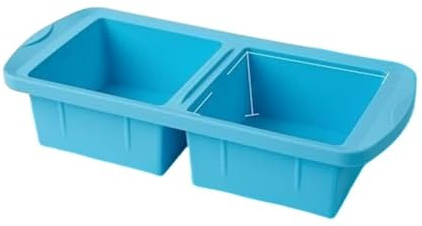 Grande vassoio for congelatore in silicone con coperchio for preparare 8 porzioni perfette da 1 tazza di zuppe e brodi(2 cup 1pcs)