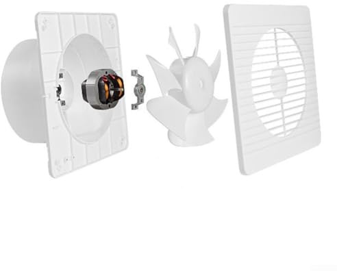 Ventilatore di scarico da parete silenzioso per un'efficace ventilazione in bagno e cucina (15,2 cm)