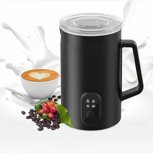 Montalatte elettrico, schiumatore automatico caldo e freddo in acciaio inossidabile, funzionamento touch screen, capacità 590 ml per latte, cappuccini, macchiati