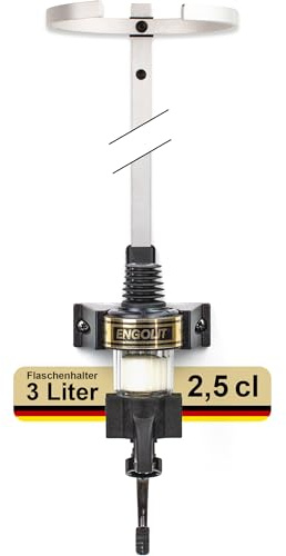 ENGOLIT 3-Liter-Flaschenhalter (inkl. 2,5 cl Finger-Push-Dosierer) für lange/große Flaschen ab 40 cm | Made in Germany